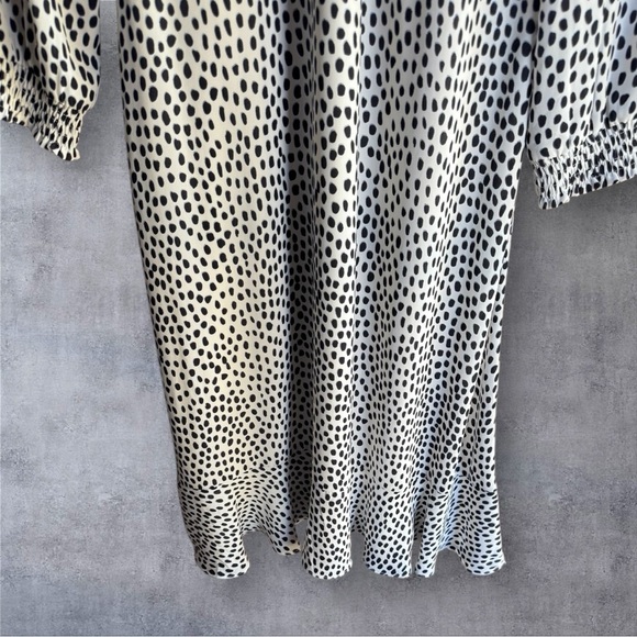 J.CREW Ruffle-Neck Leopard Peasant Dress - NWT - Size 10 - Picture 4 of 9
